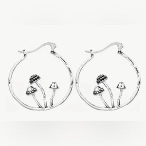 Mushroom hoop earring A1043